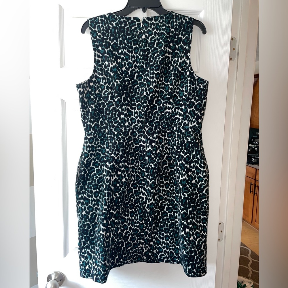 J. Crew Factory Leopard Print Dress (Size 14) - Picture 2 of 4